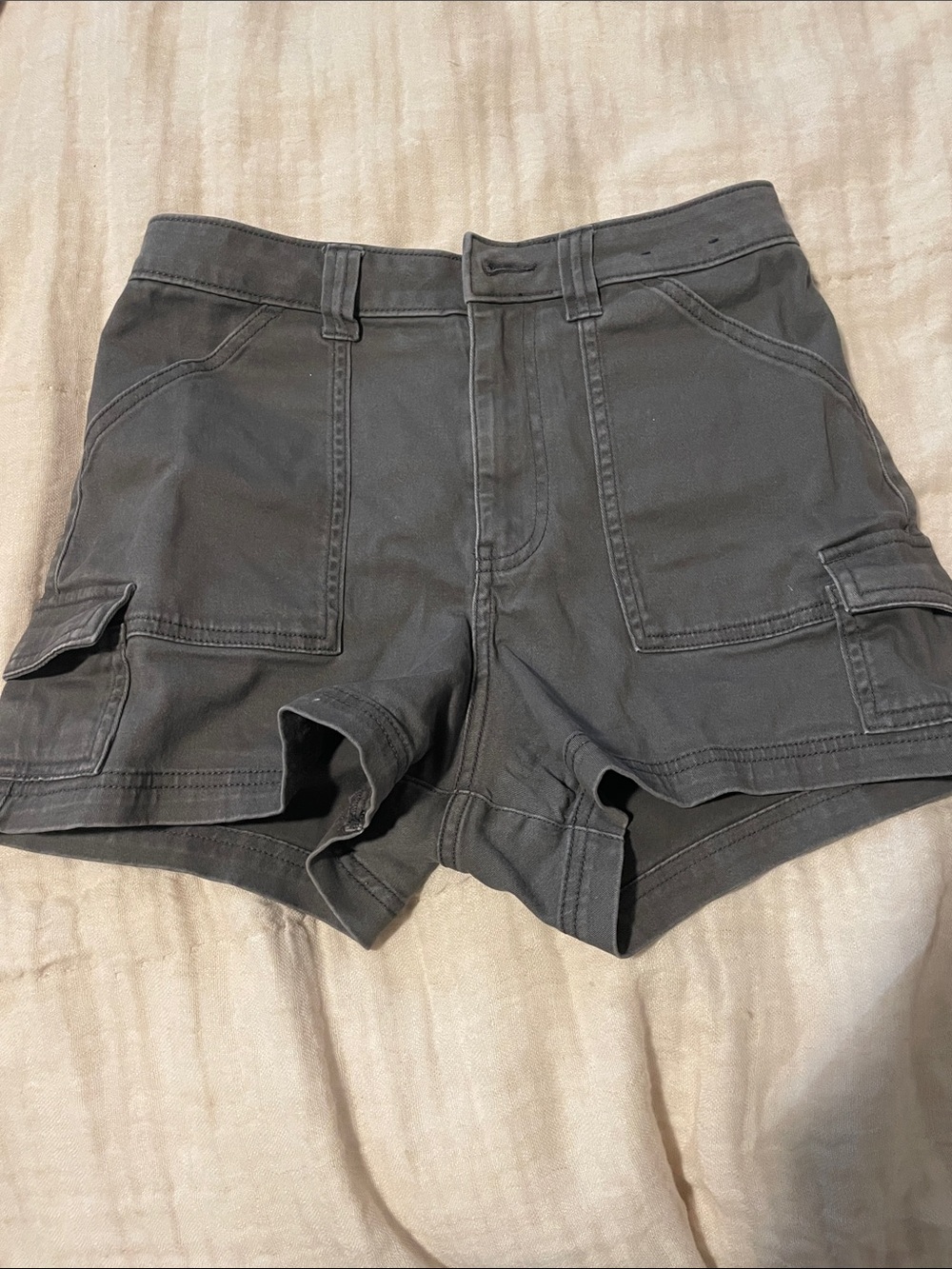 Hollister Gray Utility Cargo Shorts